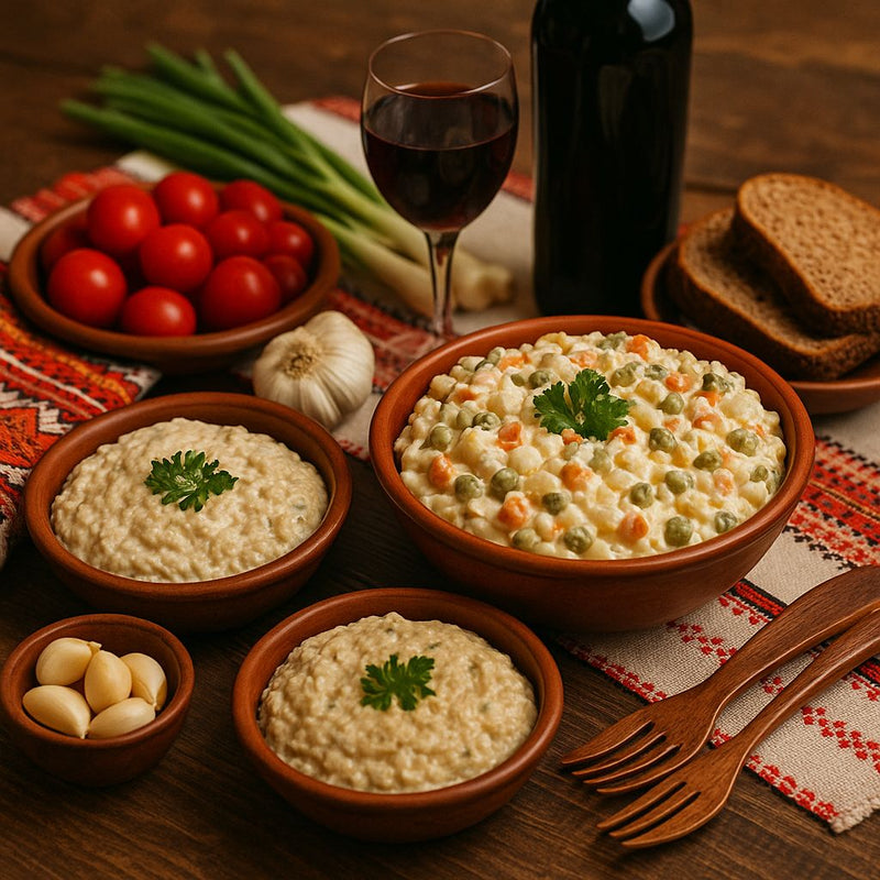 Top 3 salate românești pentru mesele de sarbatoare si topping cu smantana