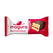 Măgura prăjitură cu căpșuni Kandia Dulce, desert românesc ambalat