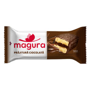 Măgura prăjitură cu ciocolată Kandia Dulce, desert românesc ambalat pentru gustări