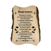 Plachetă din lemn Draga bunico, cadou decorativ pentru bunică