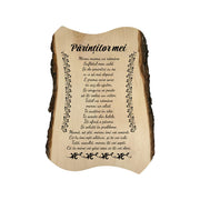 Plachetă din lemn Părinților mei, cadou decorativ pentru părinți