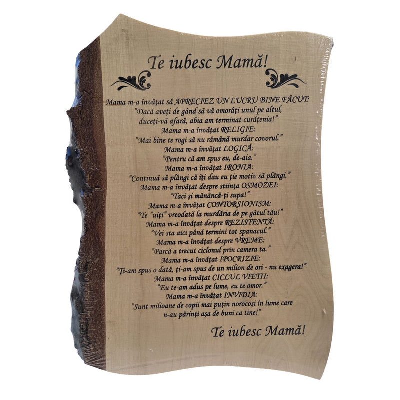 Placheta lemn - Te iubesc Mama
