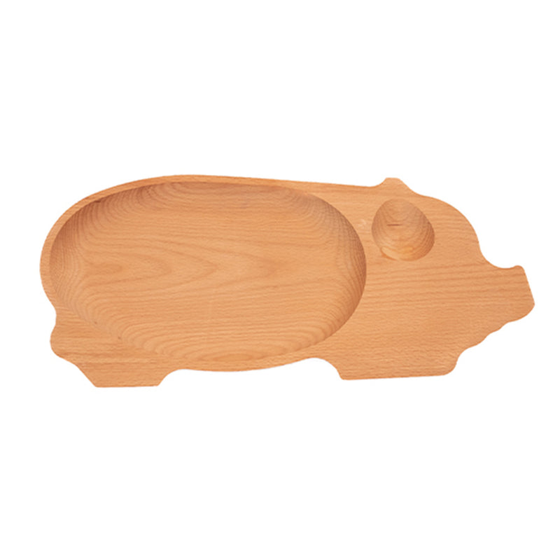 Platou lemn pentru servire in forma de porc, lemn de fag