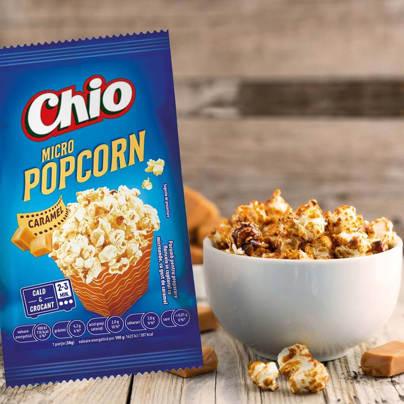 Popcorn Chio cu gust de caramel, pentru microunde