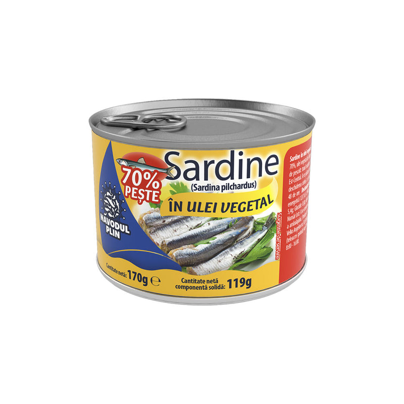Sardine in ulei vegetal Navodul Plin
